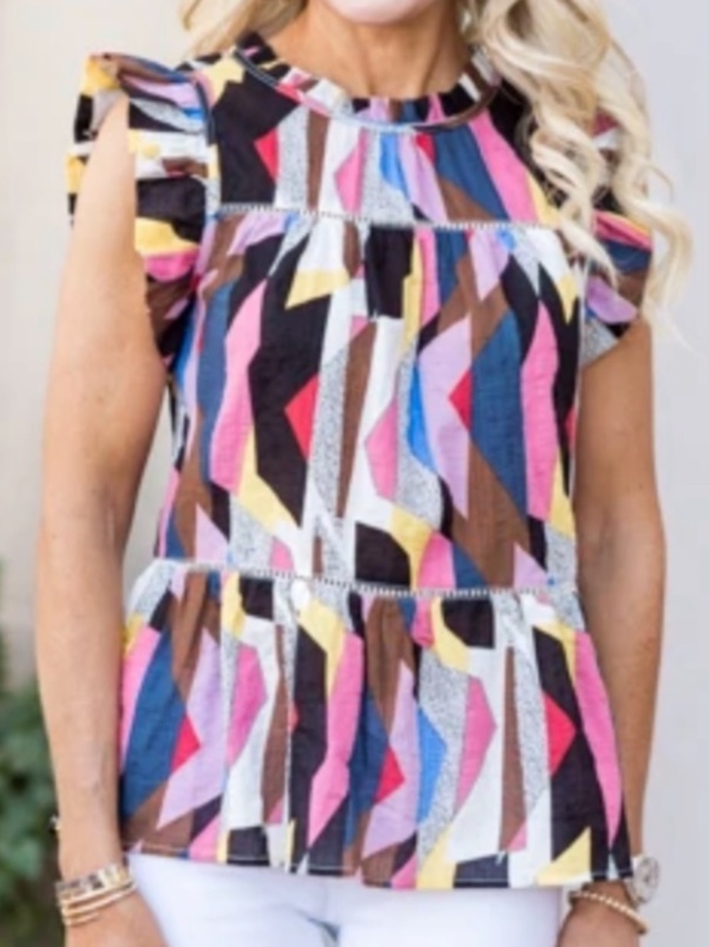 THML Sleeveless Ruffle Summer Top